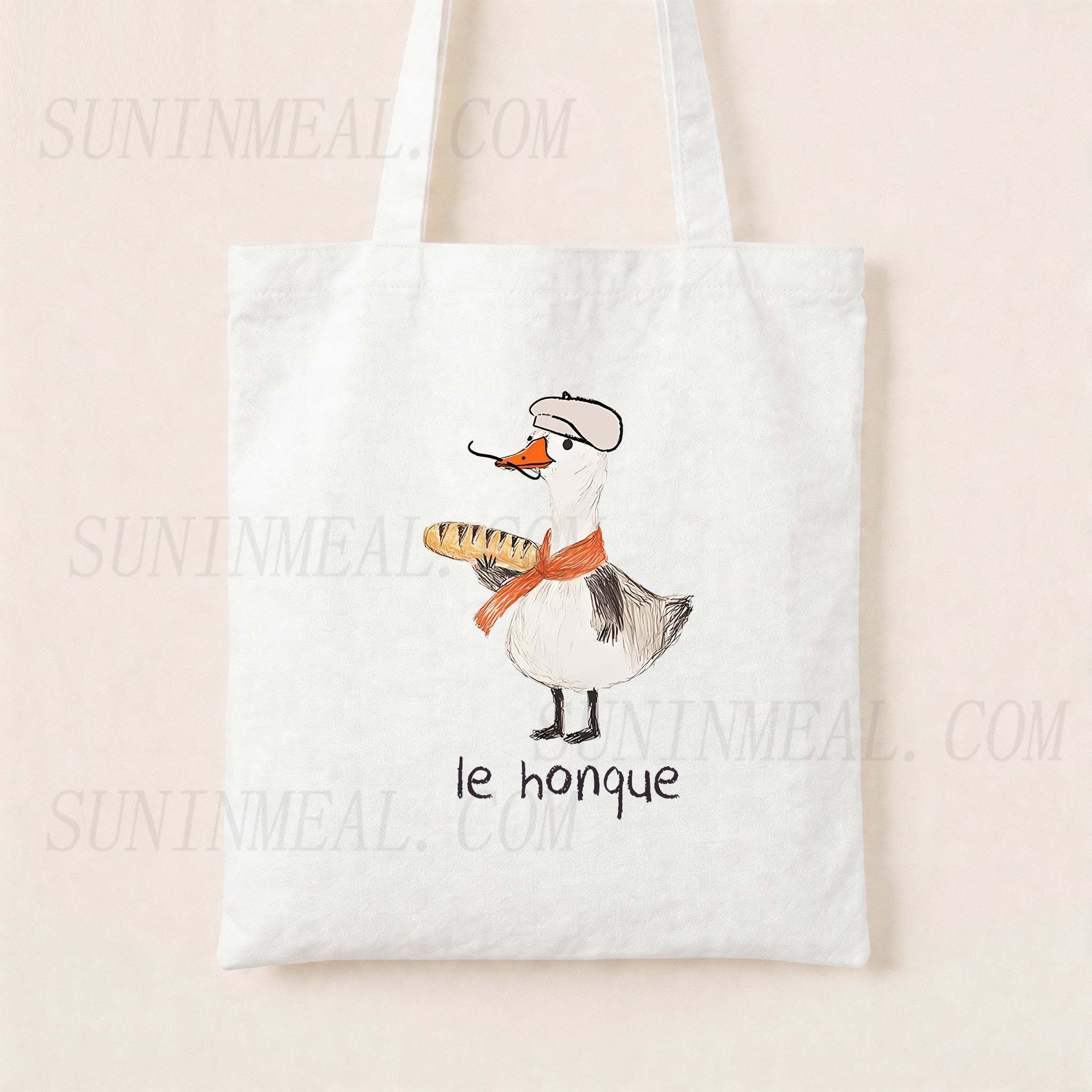 French Goose Canvas Tote Bag