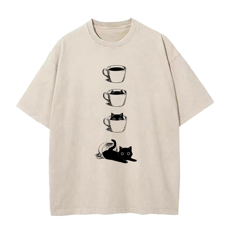コーヒーキャット ユニセックスTシャツ