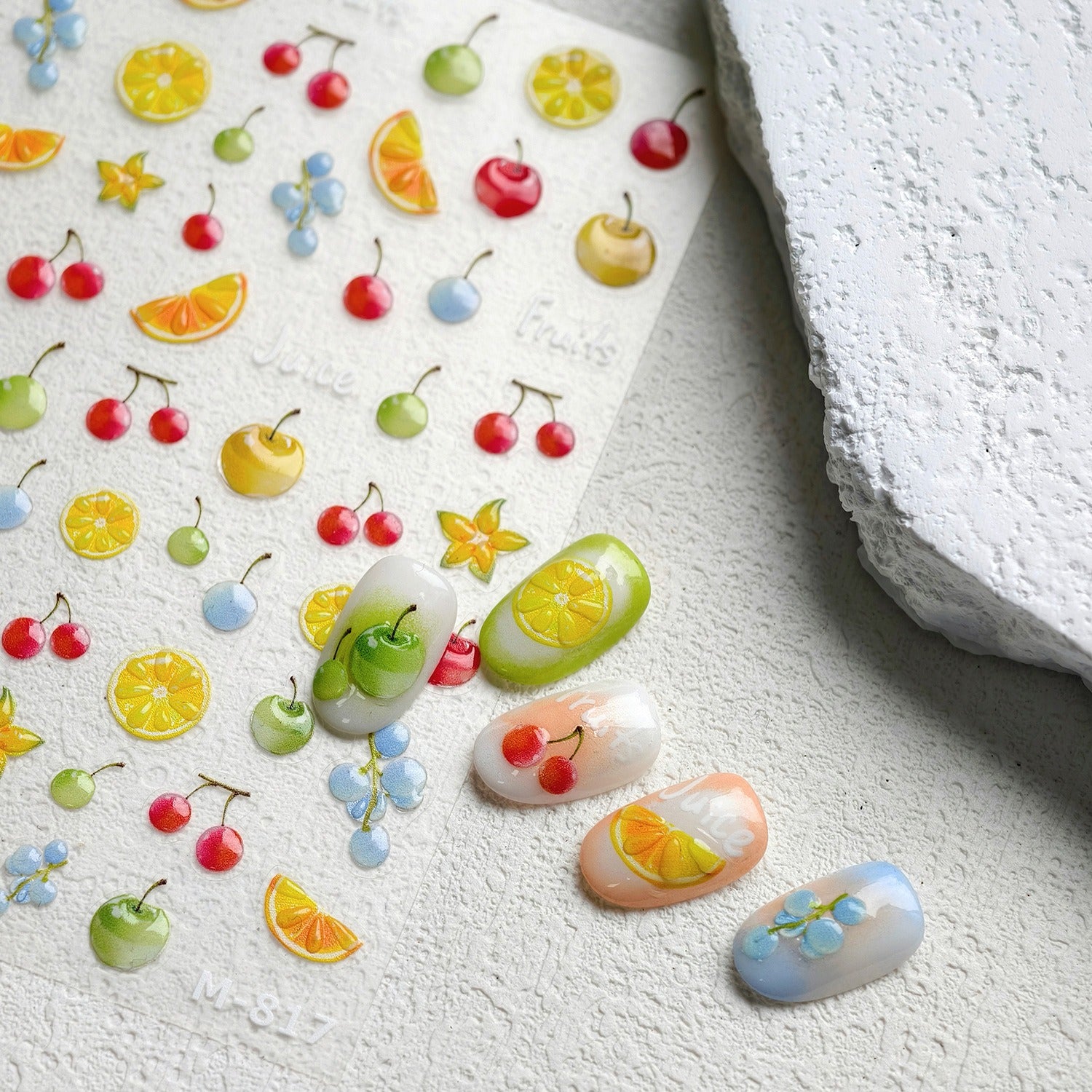 Cute Fruit 5D Nail Sticker