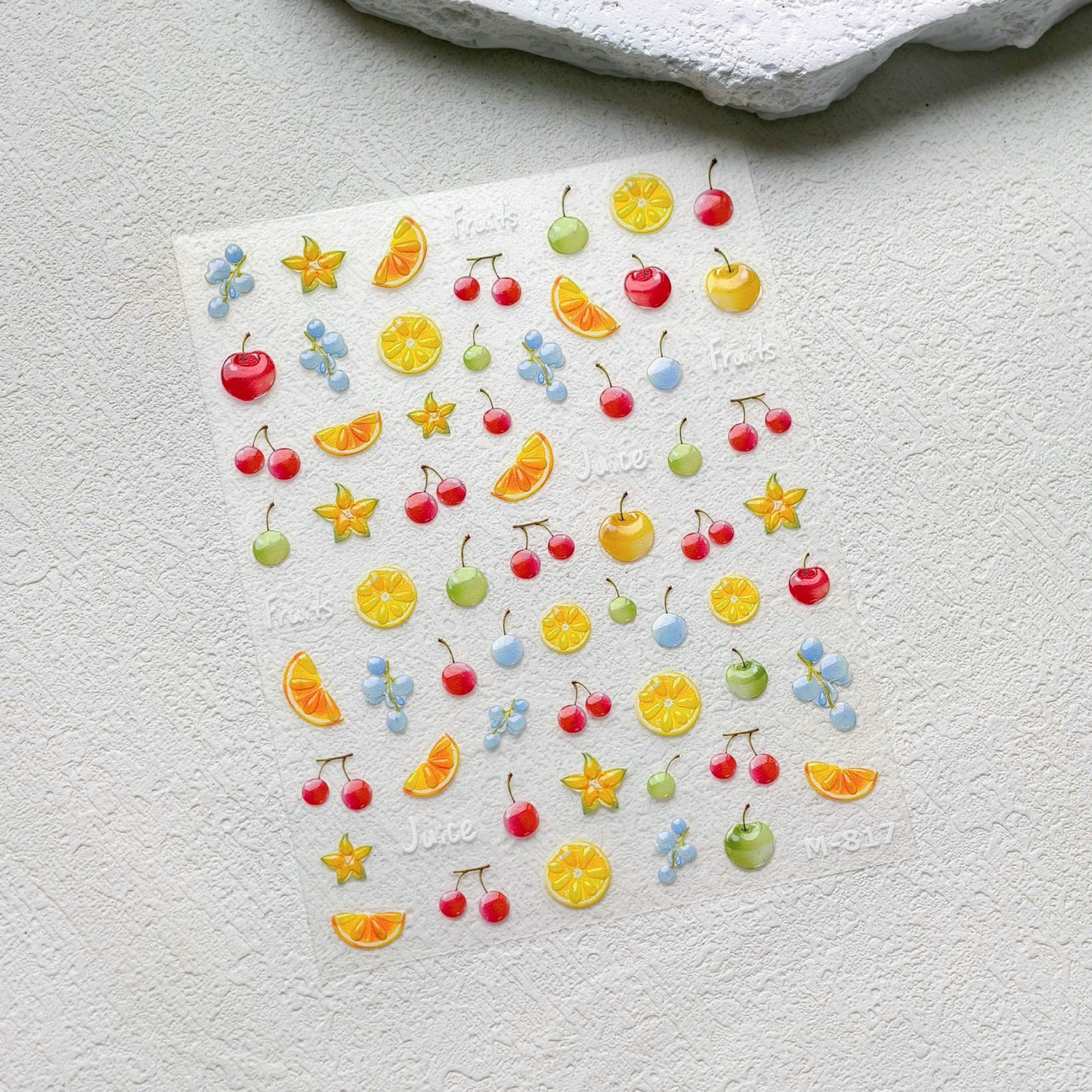Cute Fruit 5D Nail Sticker