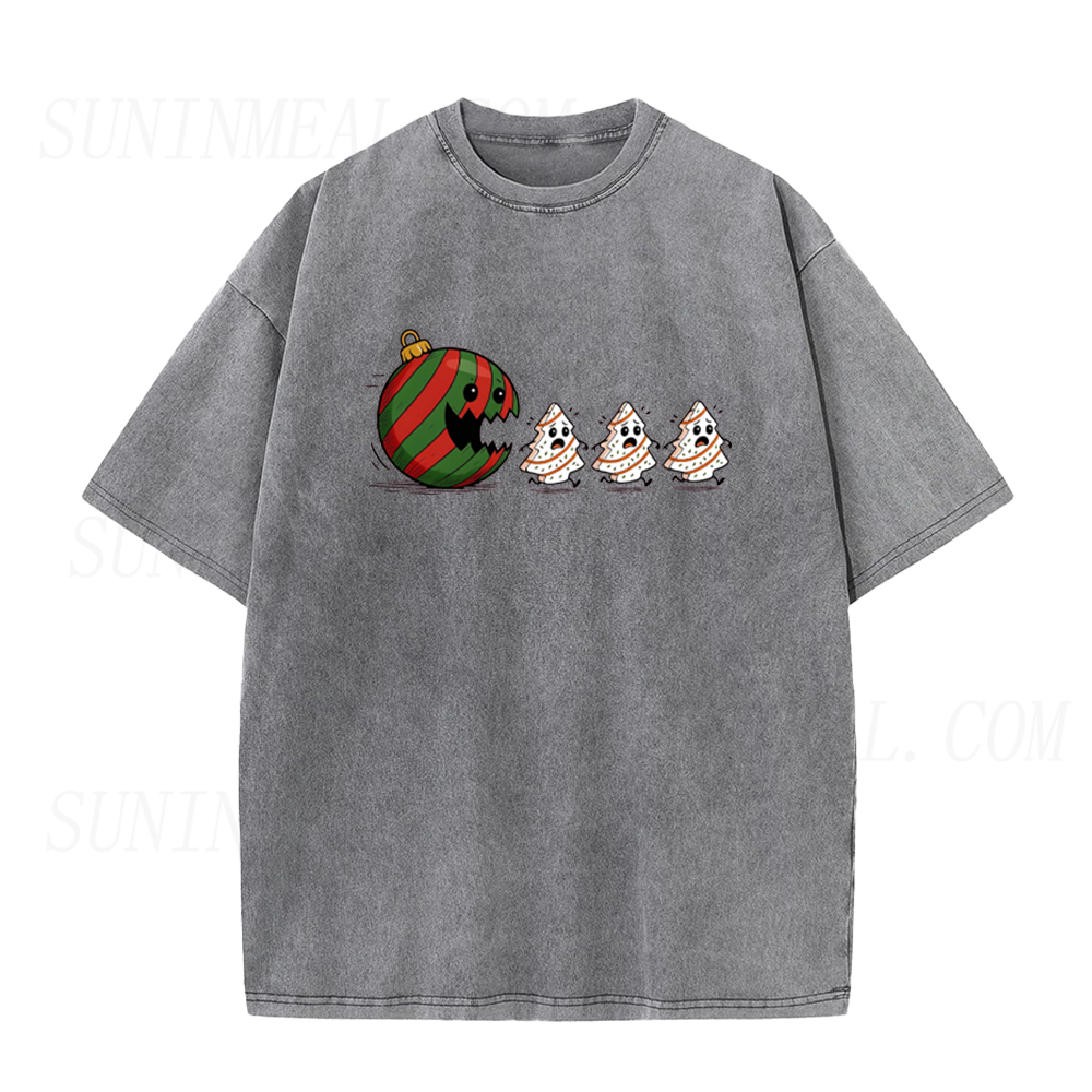 Funny Christmas Pacman Gingerbread Unisex Tee