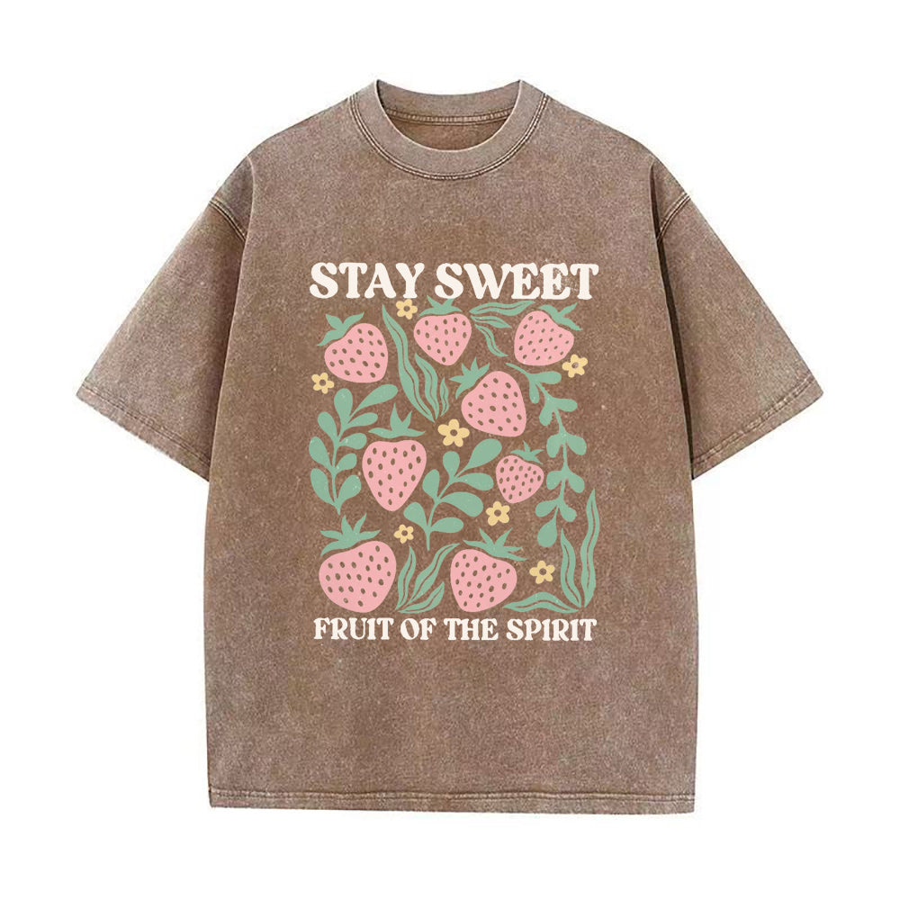 ストロベリー ステイスウィート フルーツ オブ ザ スピリット ユニセックス Tシャツ