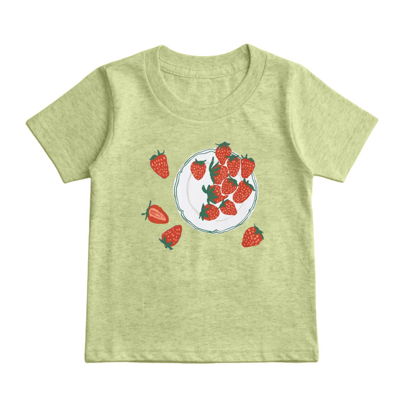 plate Strawberry Kids T-Shirt