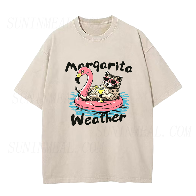 Margarita Weather Raccoon Unisex Tee