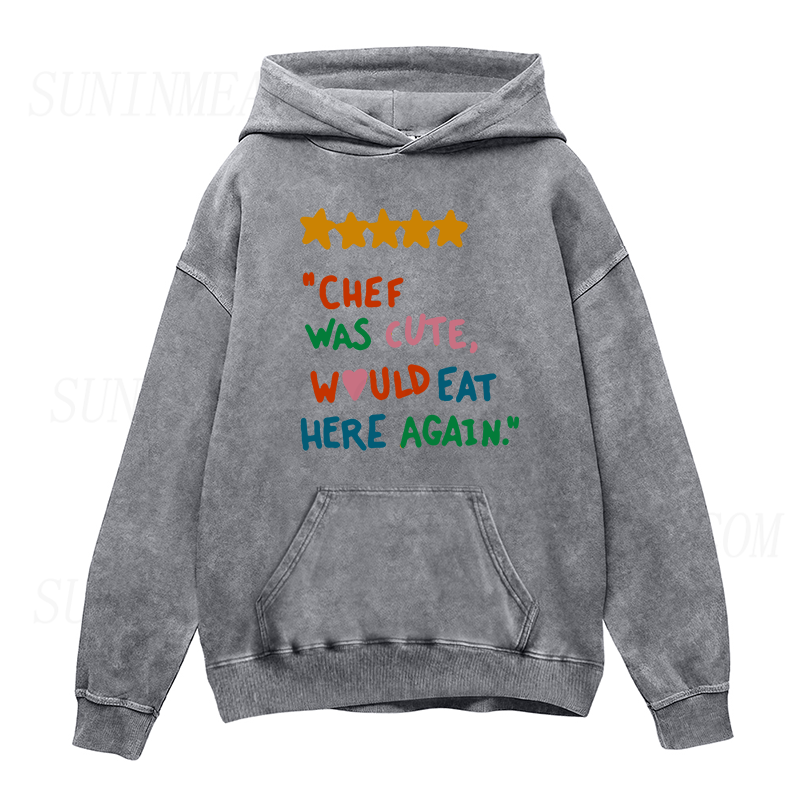 chef was cute would eat here Unisex Hoodie