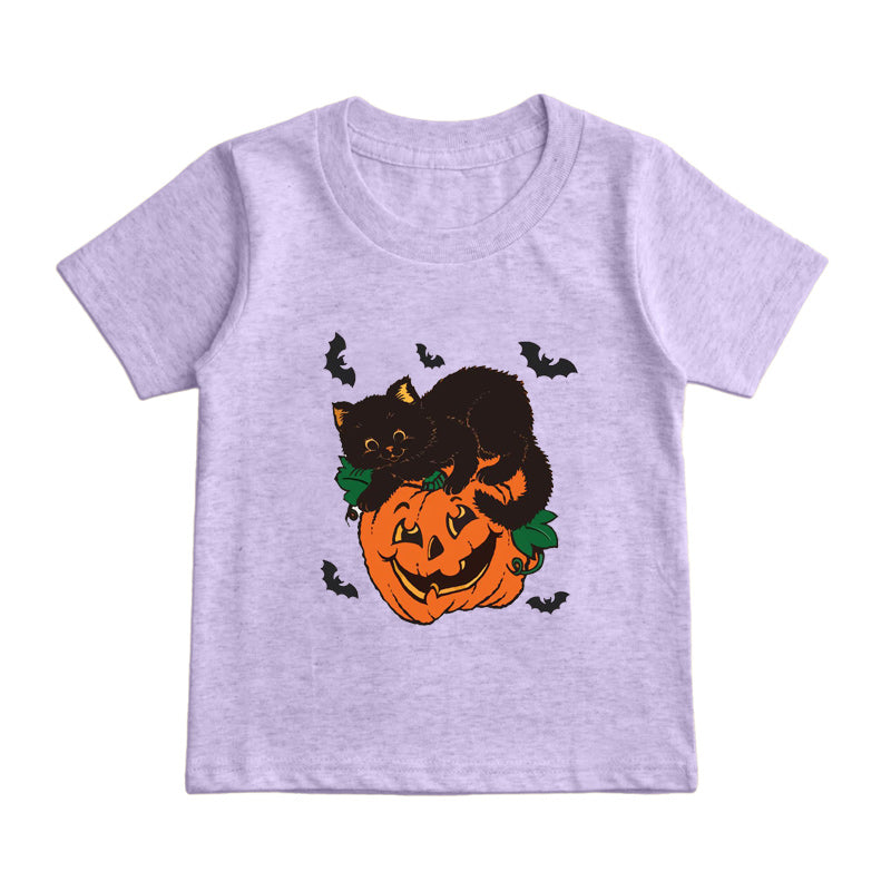 Cat Pumpkin Kids T-Shirt