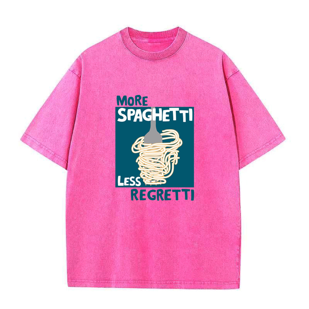 スパゲッティを増やし、後悔を減らすユニセックスTシャツ