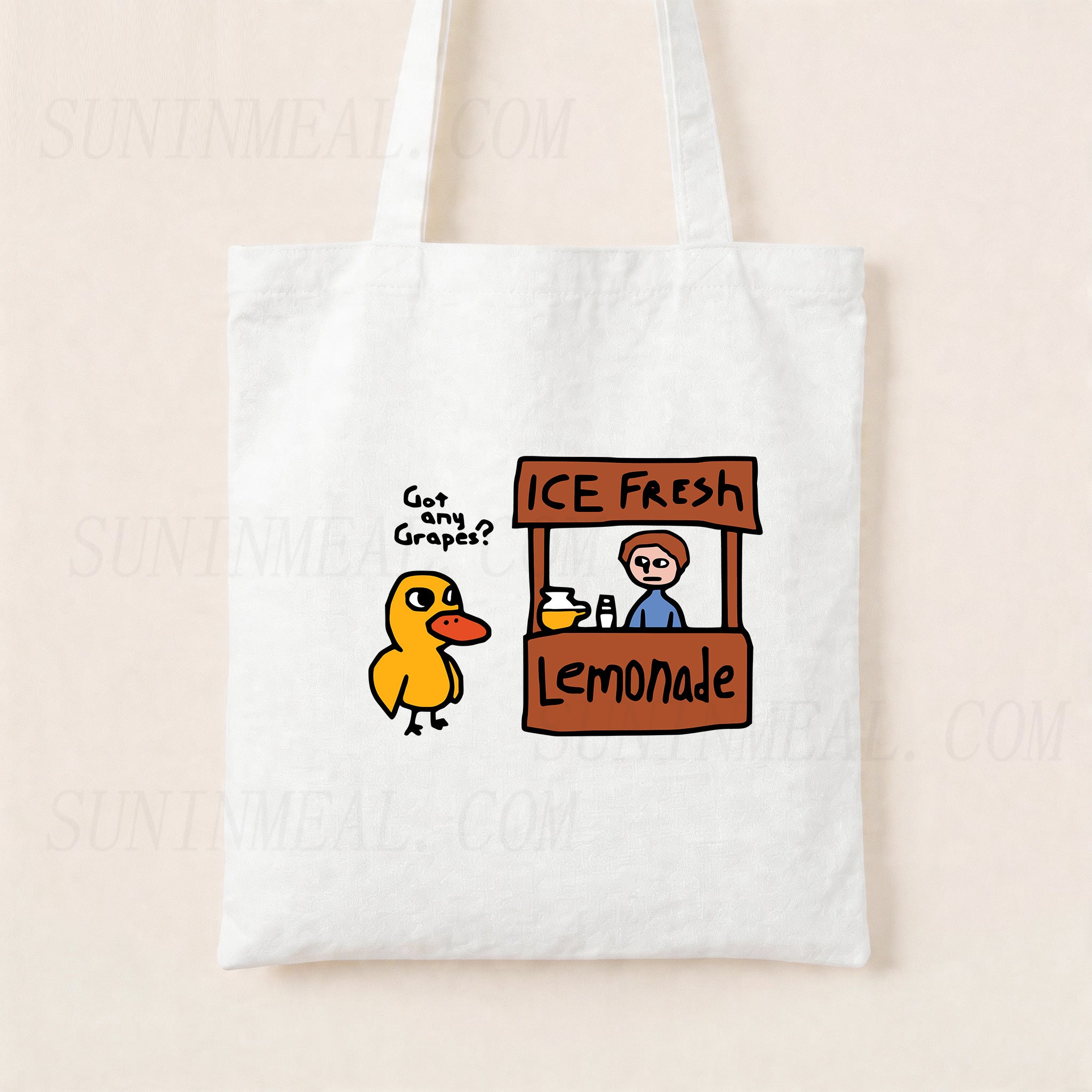 Ice Fresh Lemonade Canvas Tote Bag