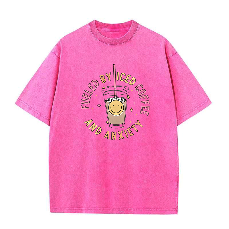 Fueled By Iced Coffee And Anxiety Unisex Tee