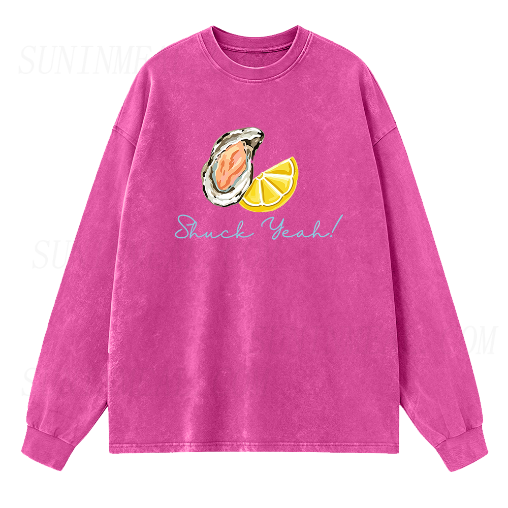 Shuck Yeah Oyster & Lemon Long Sleeve Unisex Tee