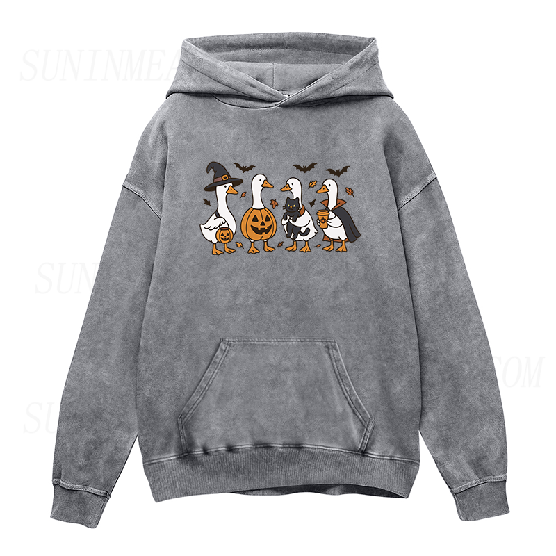 Halloween Ghost Silly Goose Unisex Hoodie