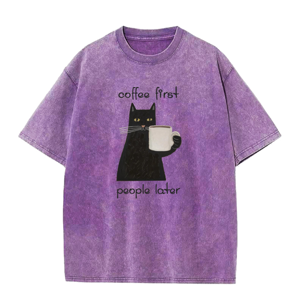 コーヒー・ファースト・ピープル・レイター ユニセックスTシャツ