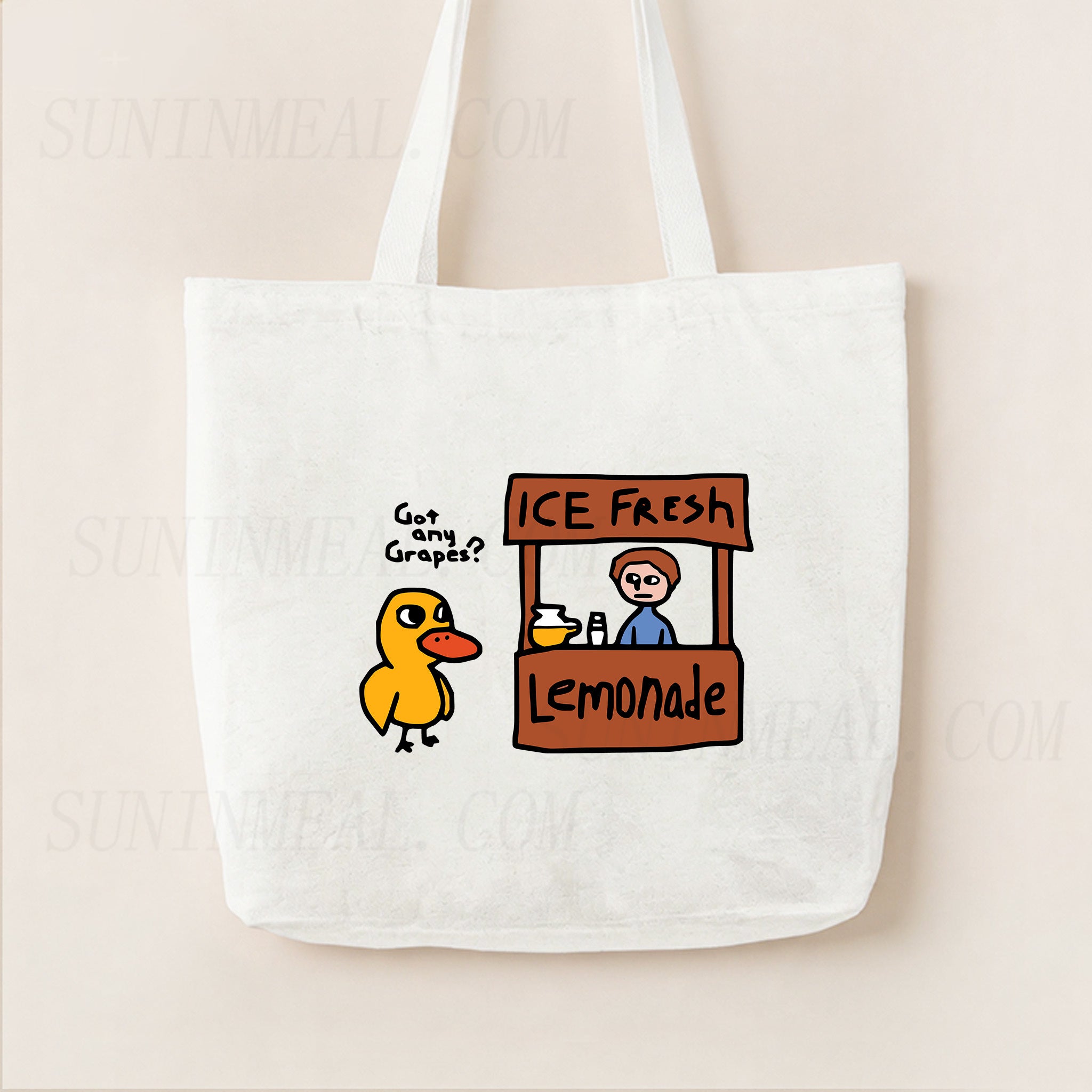 Ice Fresh Lemonade Canvas Tote Bag