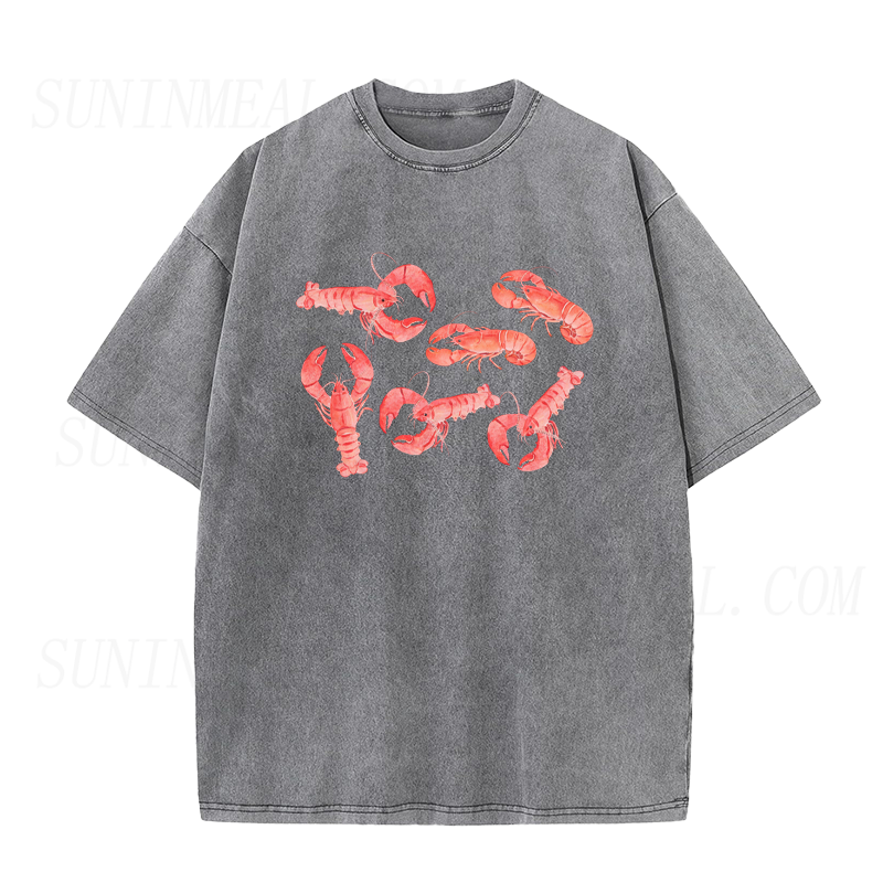 Retro Seafood Lobsters Unisex Tee