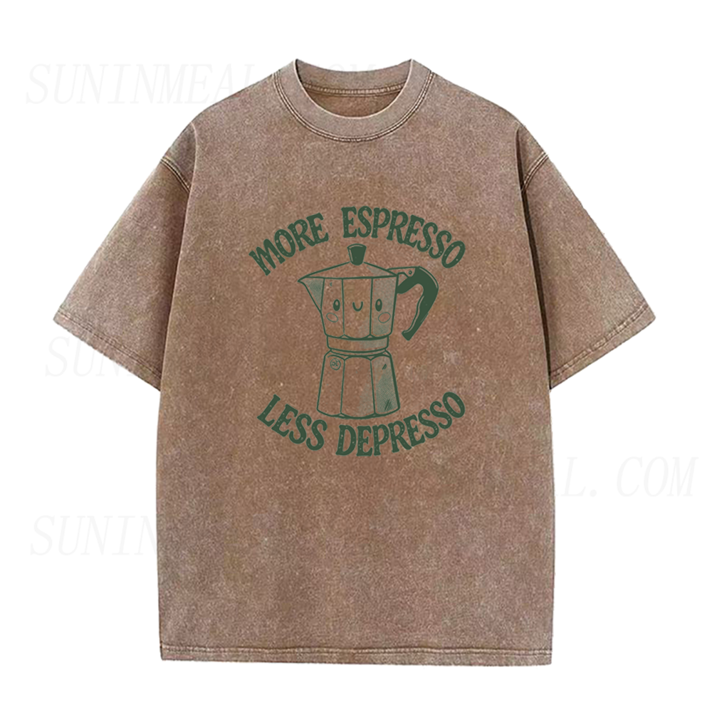 More Espresso Less Depresso Moka Pot Unisex Tee