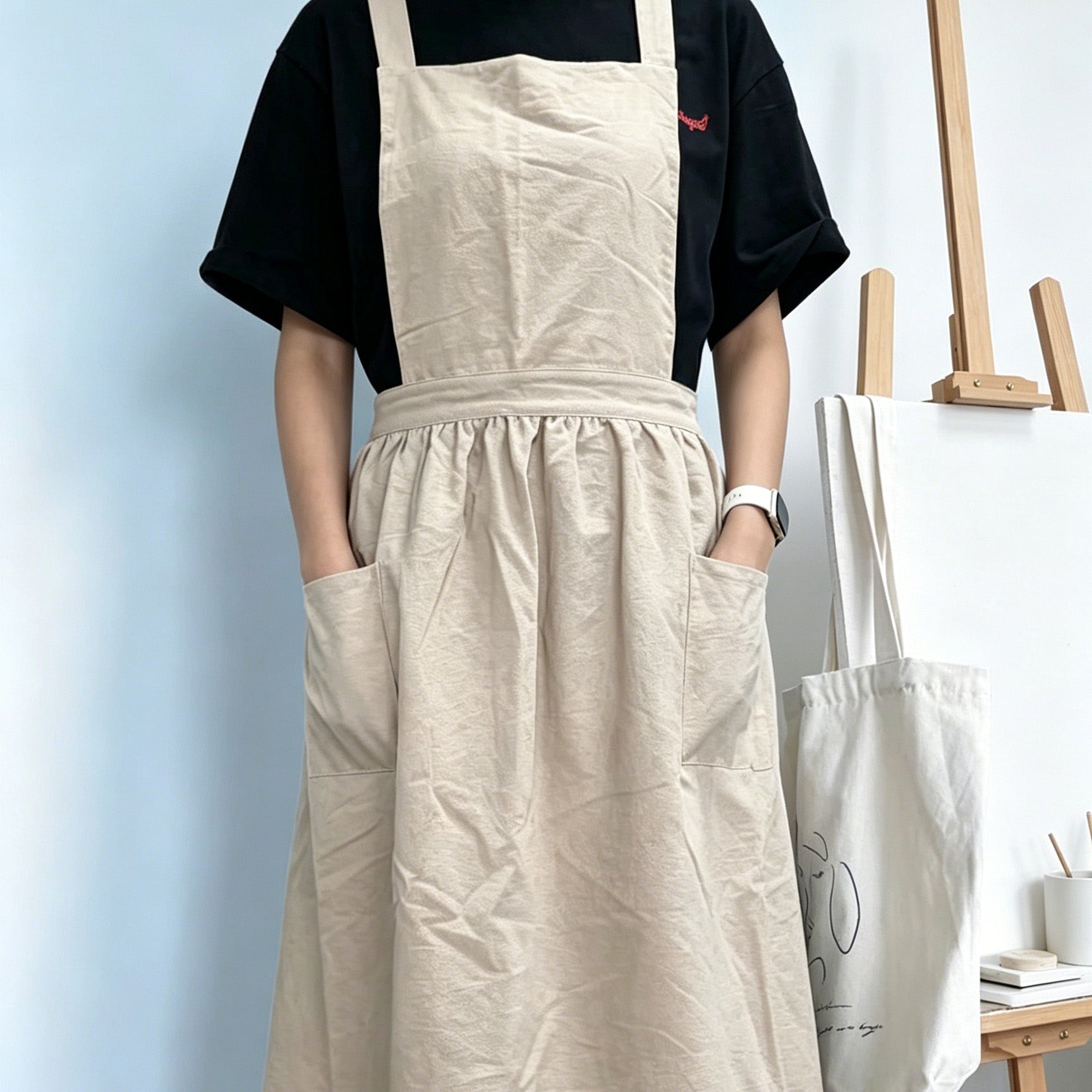 Cotton Cross Back Apron