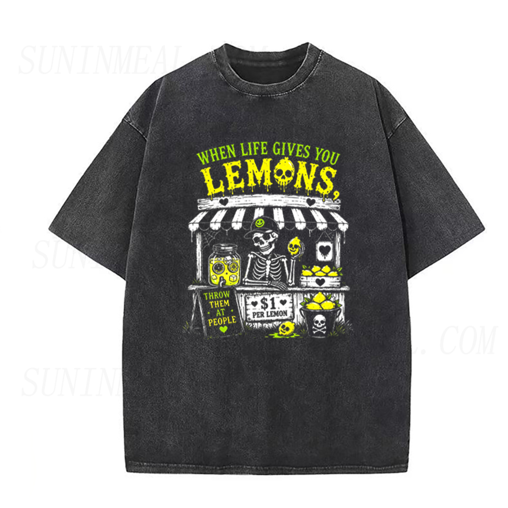 When Life Gives You Lemons Skeleton Unisex Tee