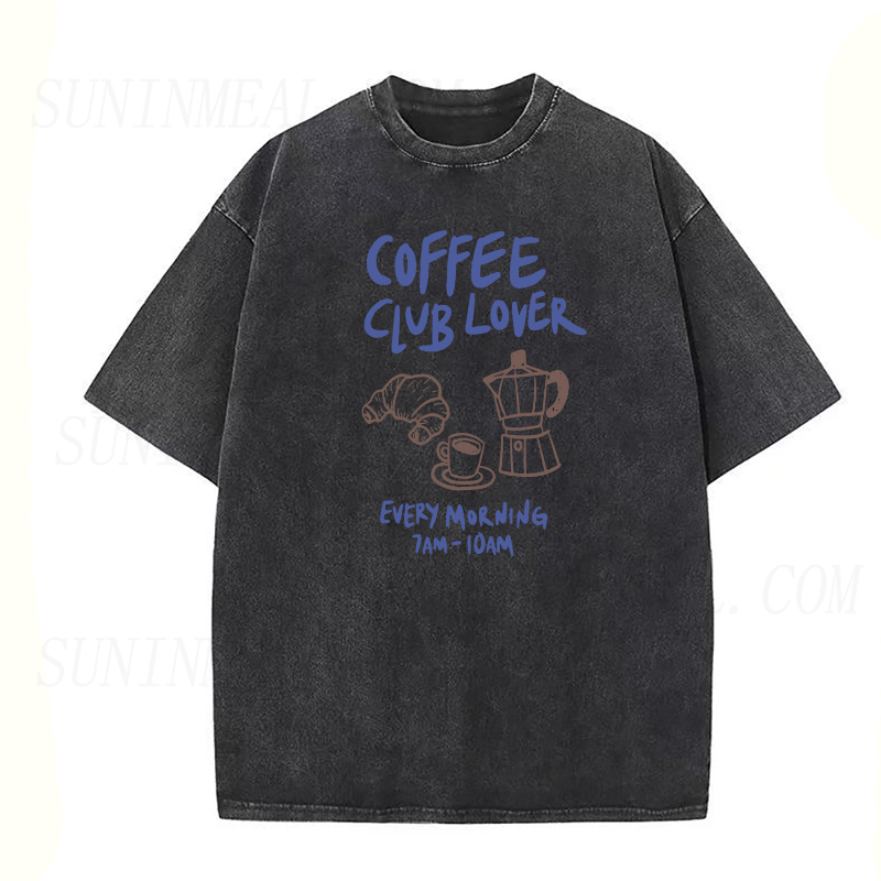 コーヒークラブラバーユニセックスTシャツ