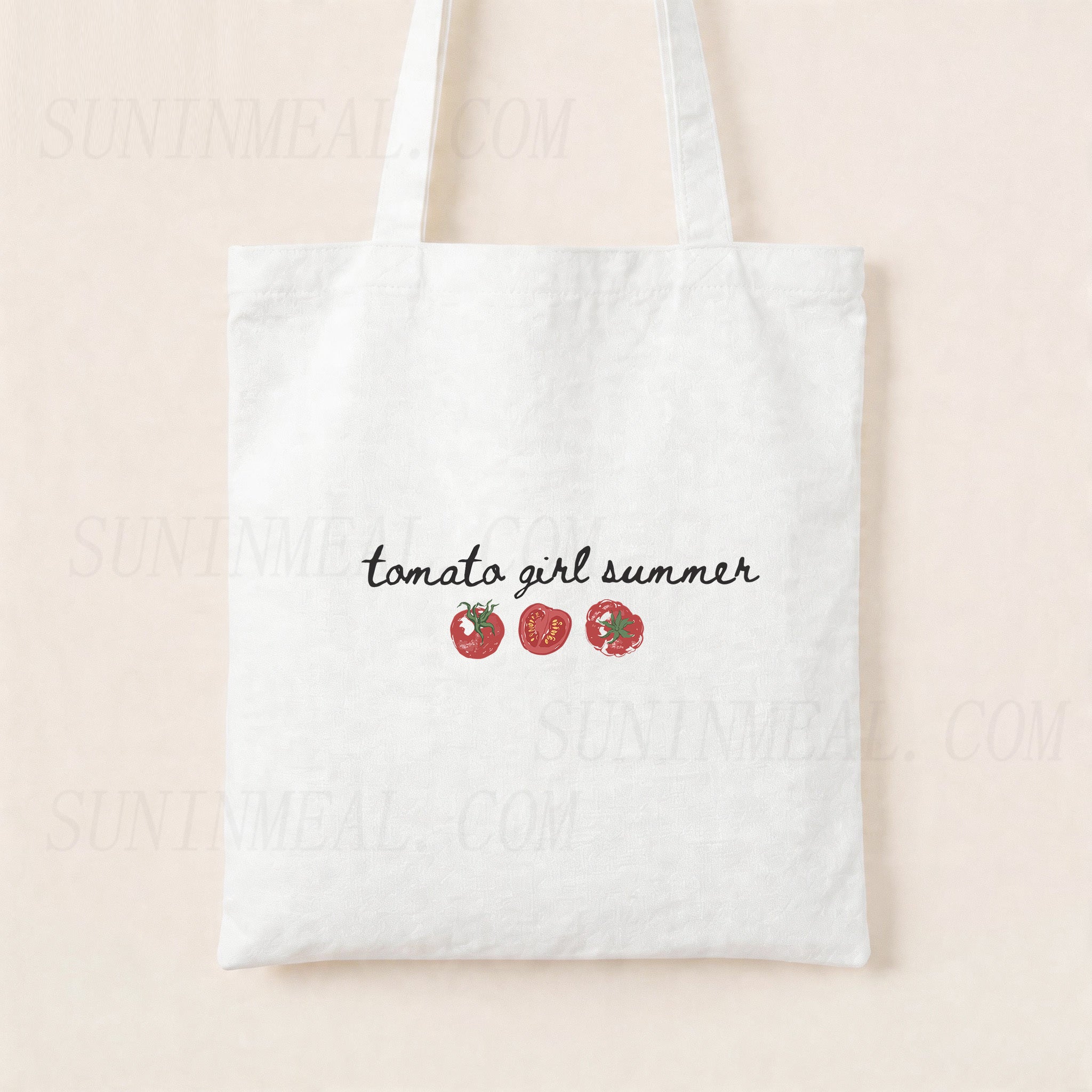 Tomato Girl Summer Canvas Tote Bag