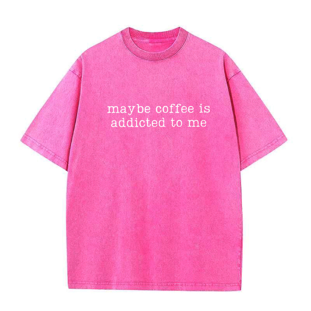 コーヒー中毒かもユニセックスTシャツ