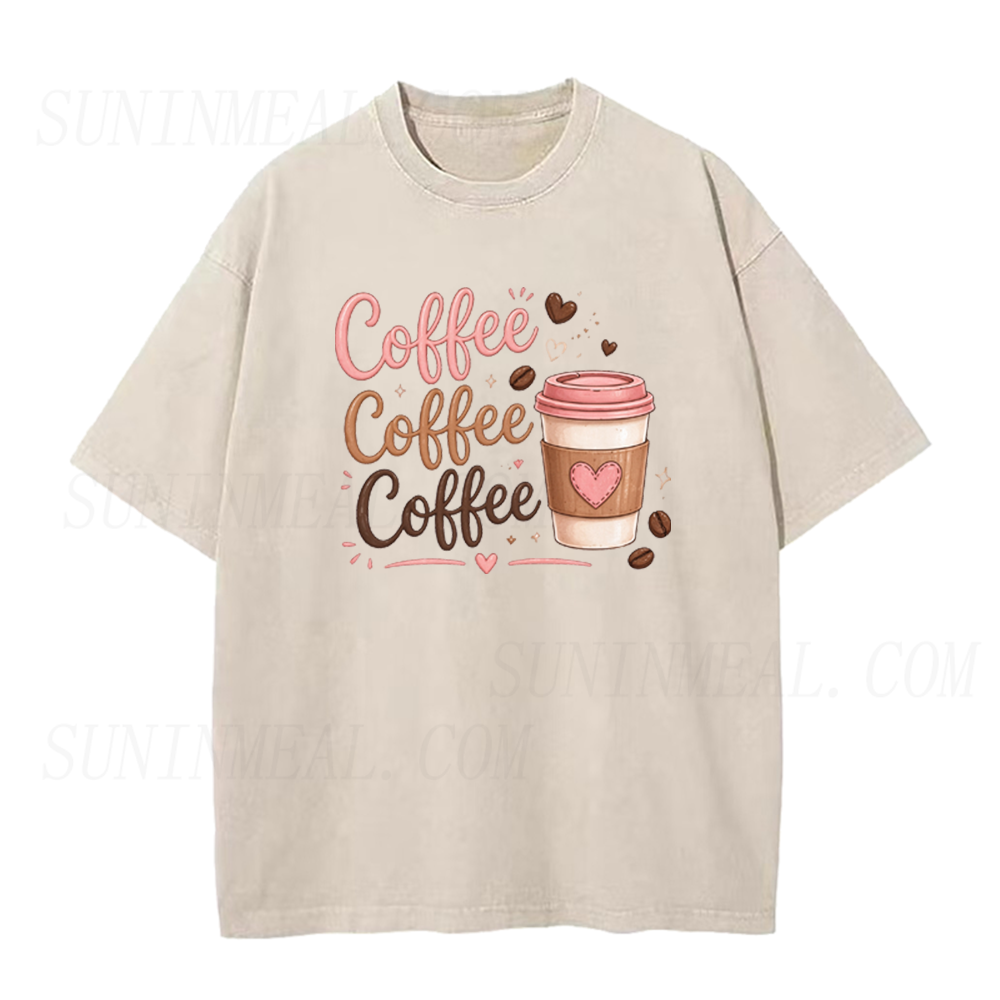 Coffee Coffee Coffee Cute Heart Coffee Cup Unisex Tee