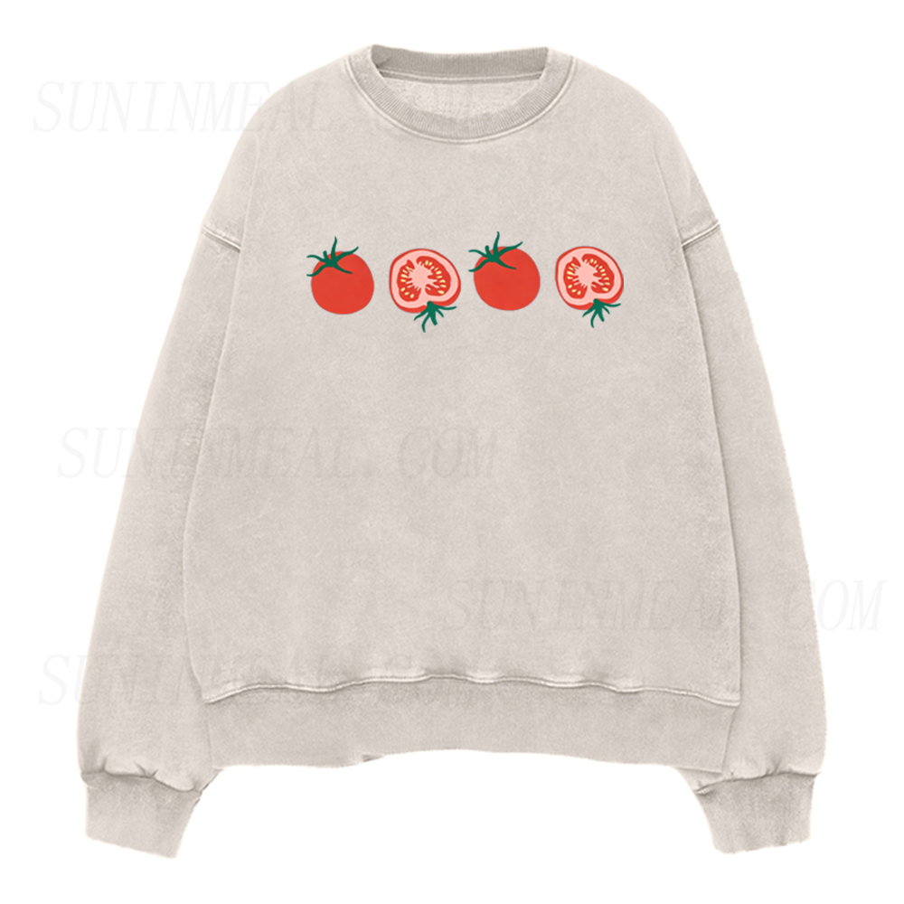Cute Tomato Graphic Unisex Crewneck Sweatshirt