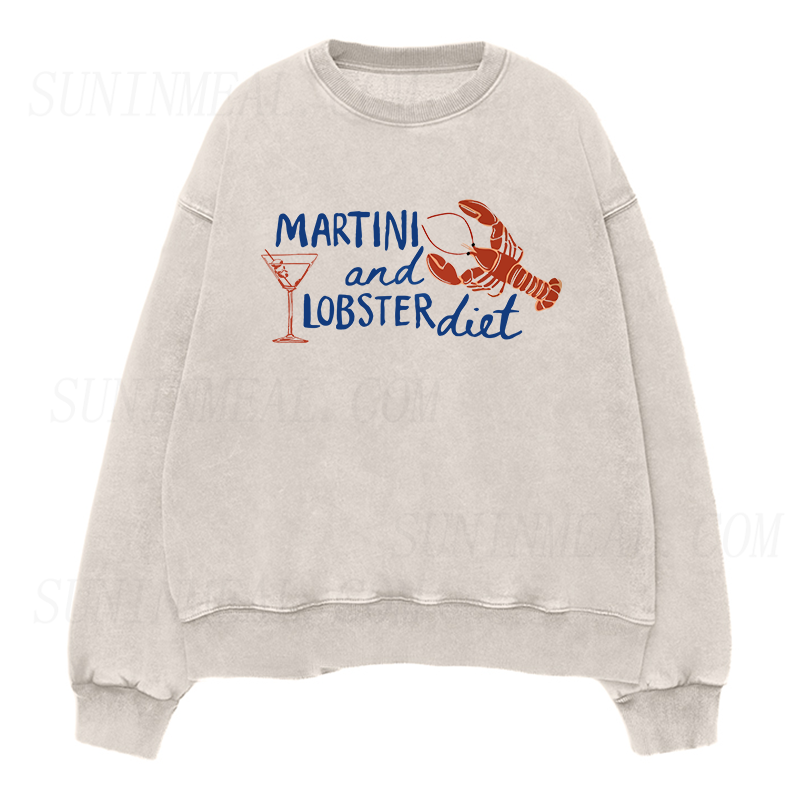 Martini and Lobster Diet Unisex Crewneck Sweatshirt