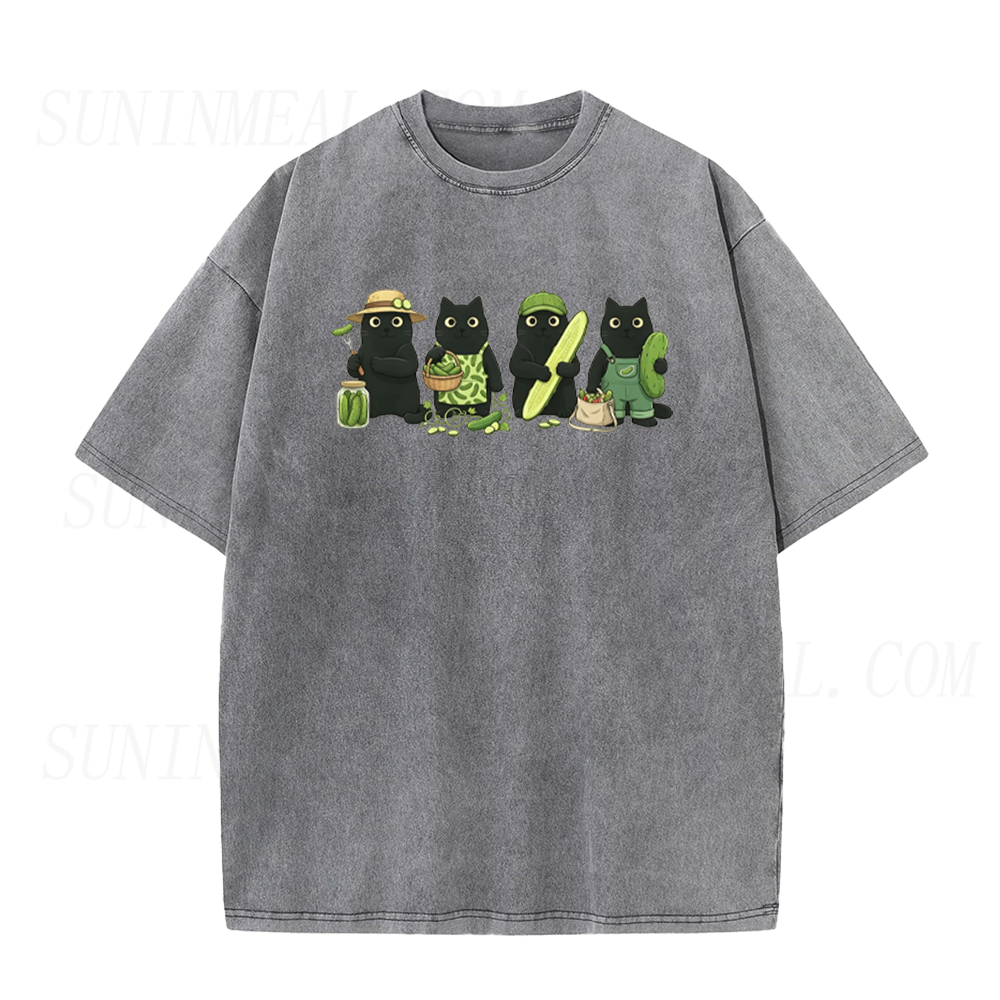 Funny Pickle Black Cats Unisex Tee