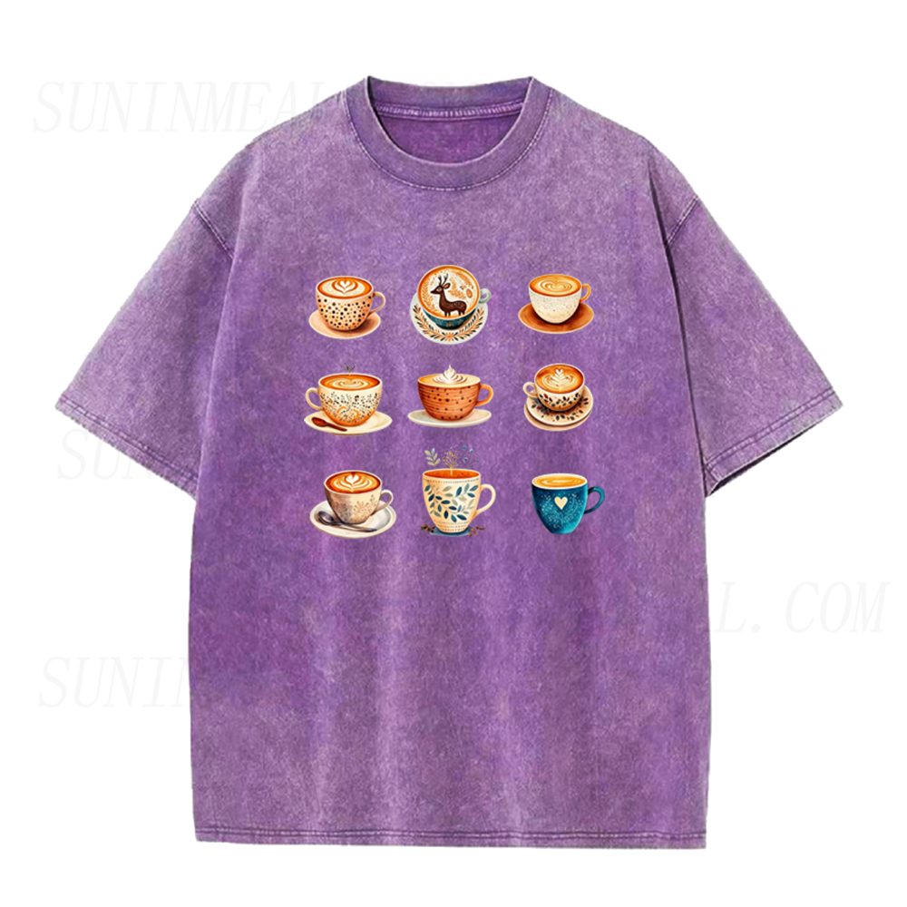 Whimsical Coffee Cup Collection Unisex Tee