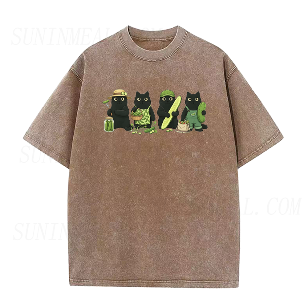 Funny Pickle Black Cats Unisex Tee