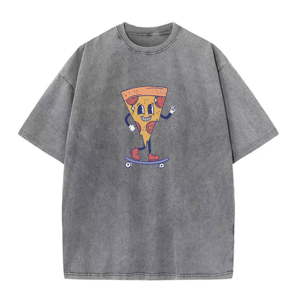 ピザ スケートボード ユニセックス Tシャツ