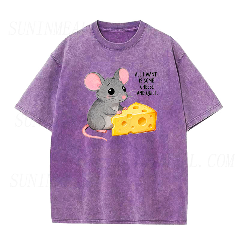 Mouse Cheese and Quiet Unisex Tee