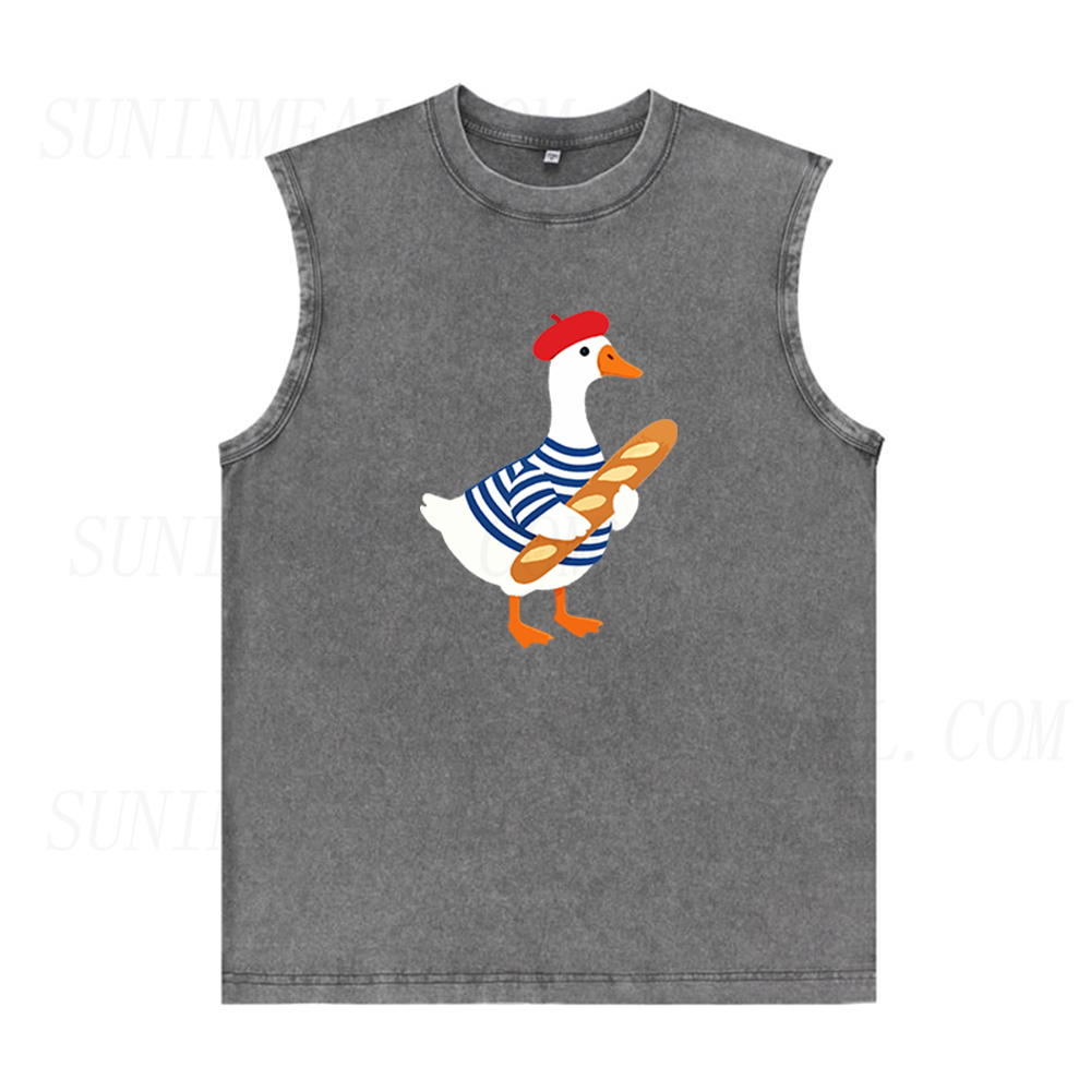 Baguette French Goose Unisex Tank Top