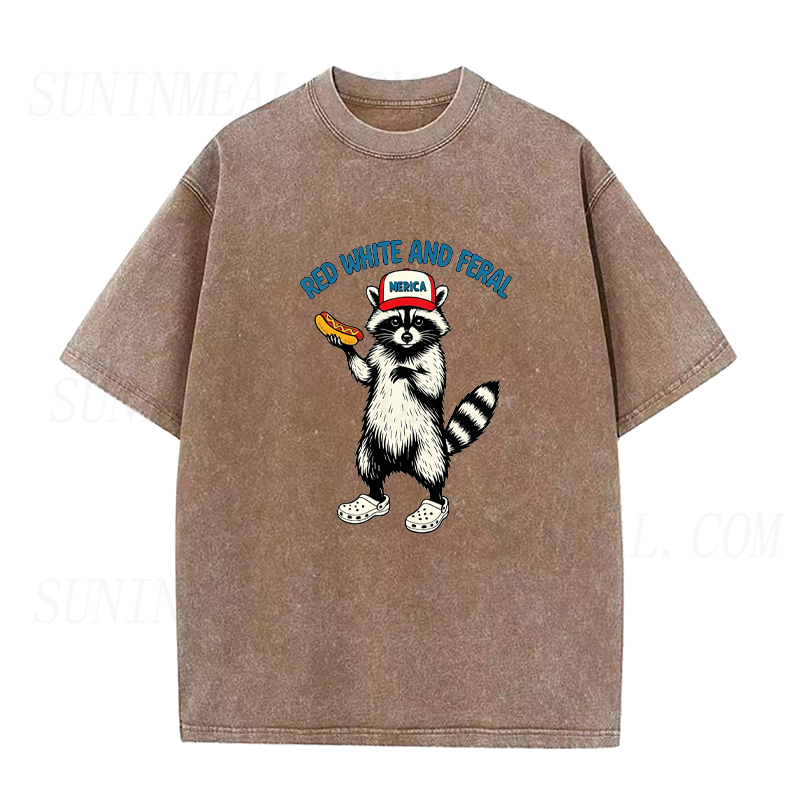 Red White and Feral 4th of July Unisex Tee