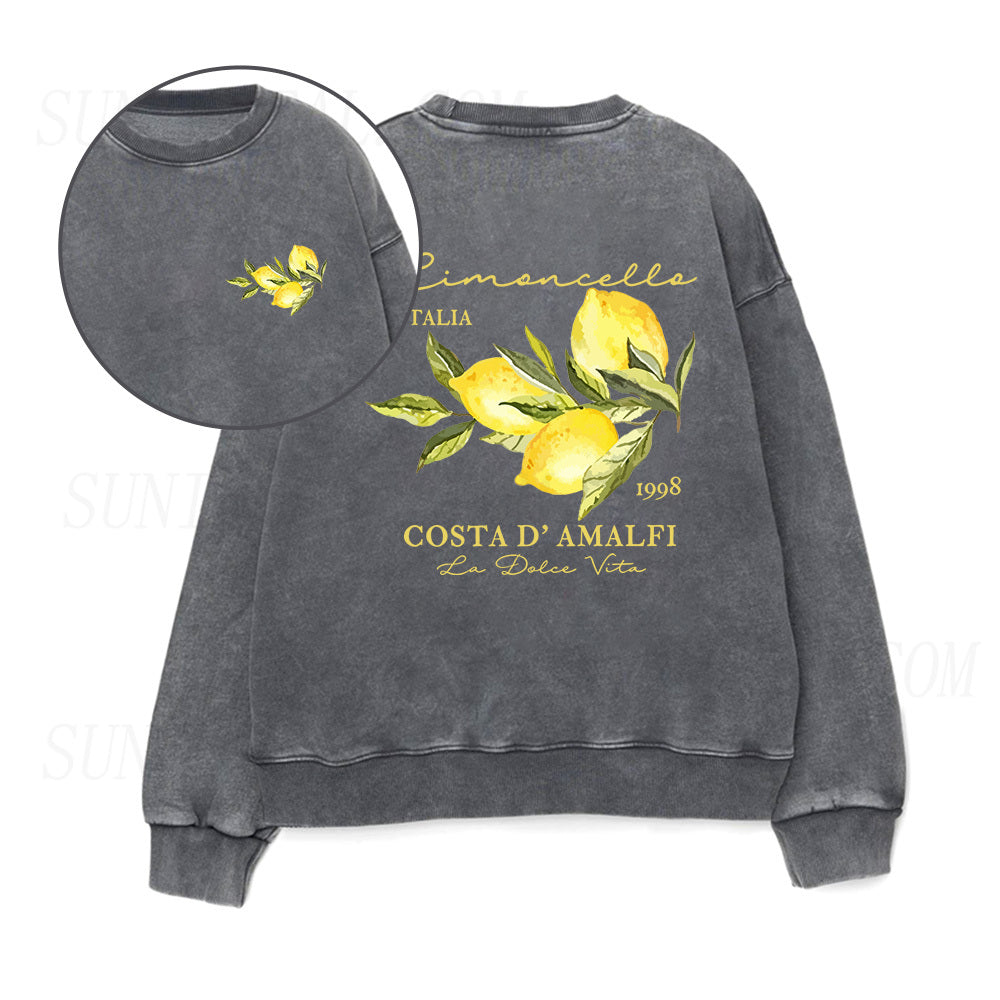 Retro Limoncello La Dolce Vita Unisex Crewneck Sweatshirt