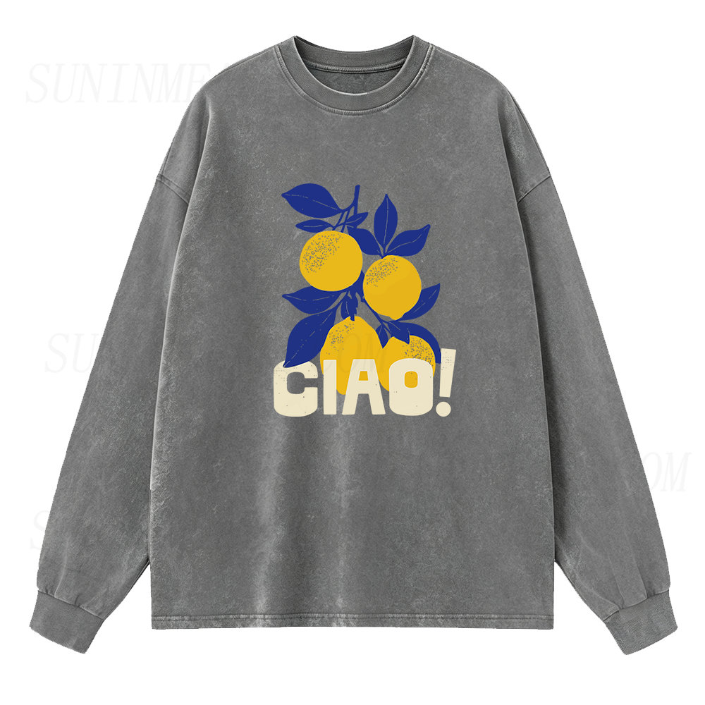 Ciao Italian Lemons Long Sleeve Unisex Tee