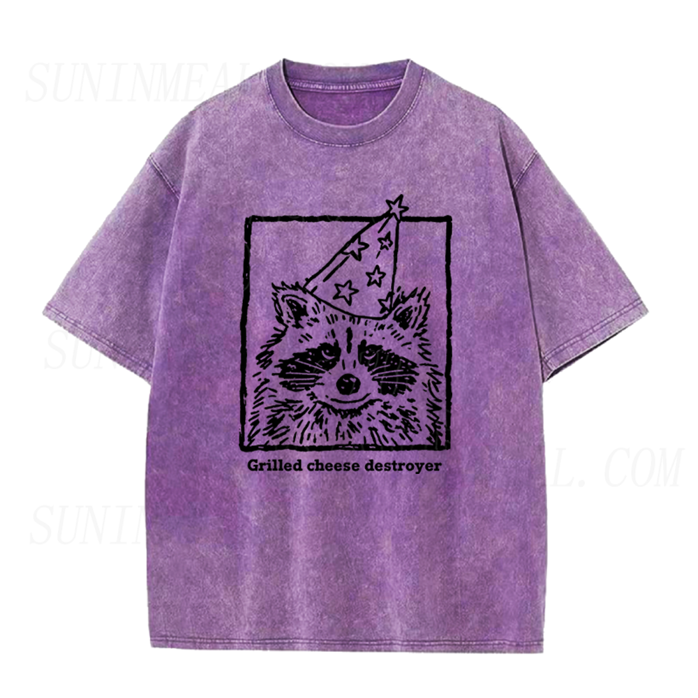 Grilled Cheese Destroyer Funny Raccoon Unisex Tee