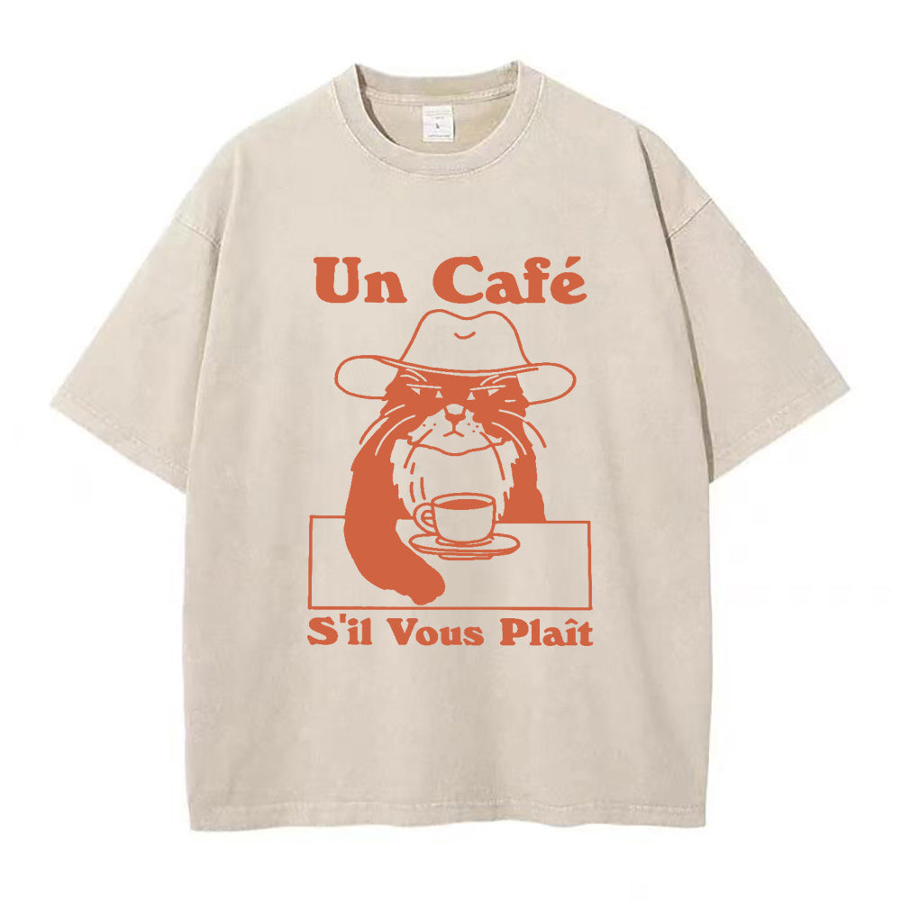 Un Cafe Sil Vous Plait ユニセックス Tシャツ