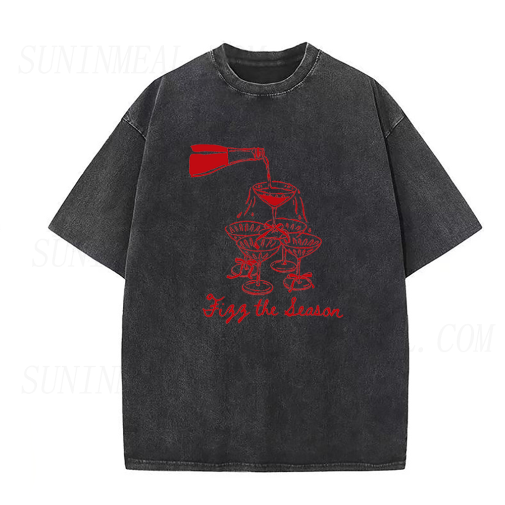 Fizz The Season Christmas Champagne Pour Unisex Tee