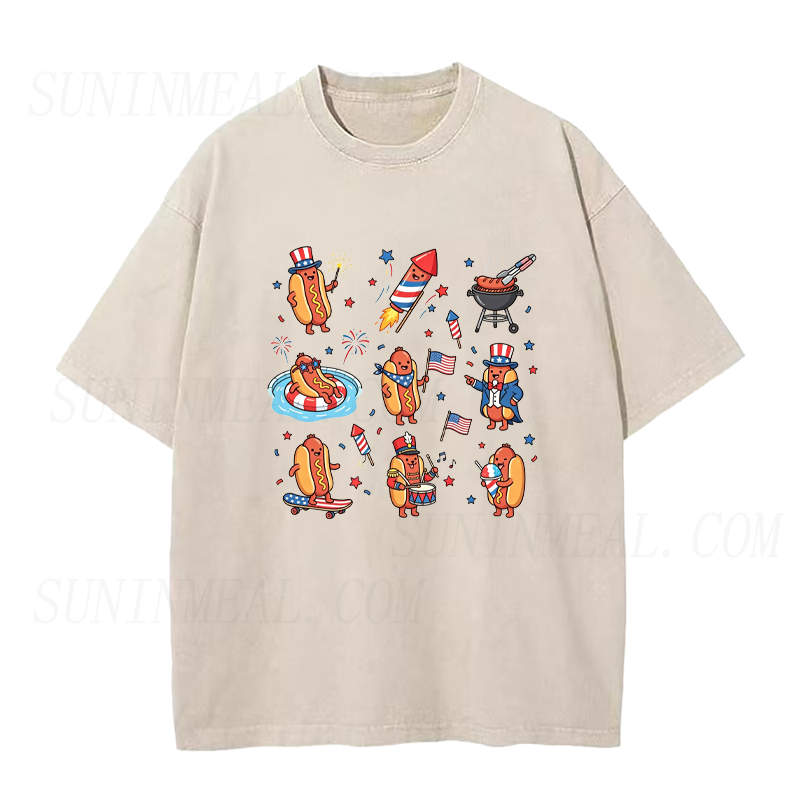 Hot Dog 4th of July Unisex Tee