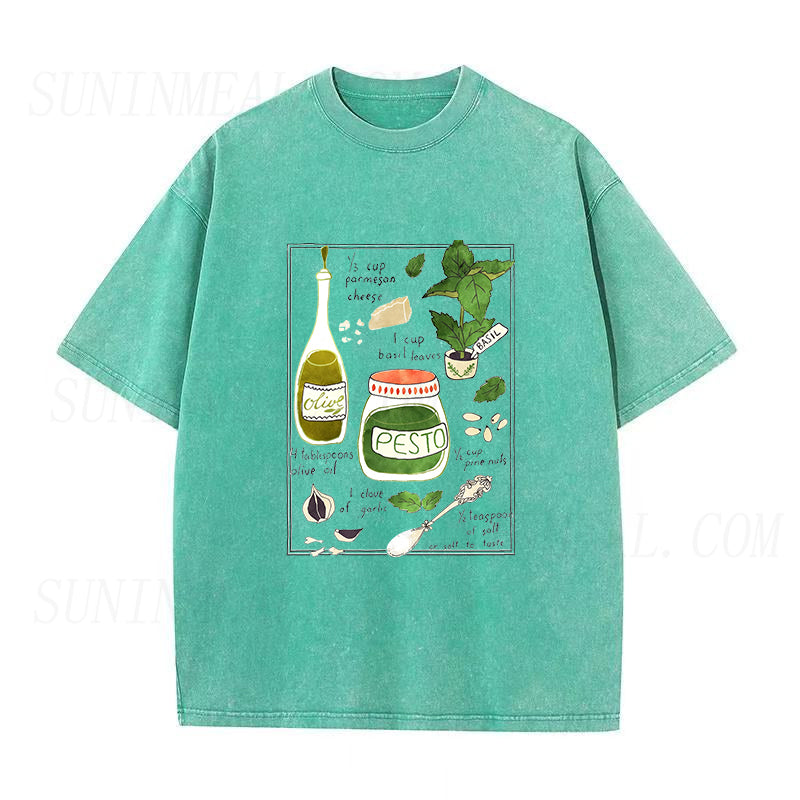 Pesto illustrated recipe Unisex Tee
