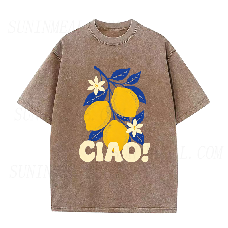 Retro Italian Ciao Lemon Unisex Tee