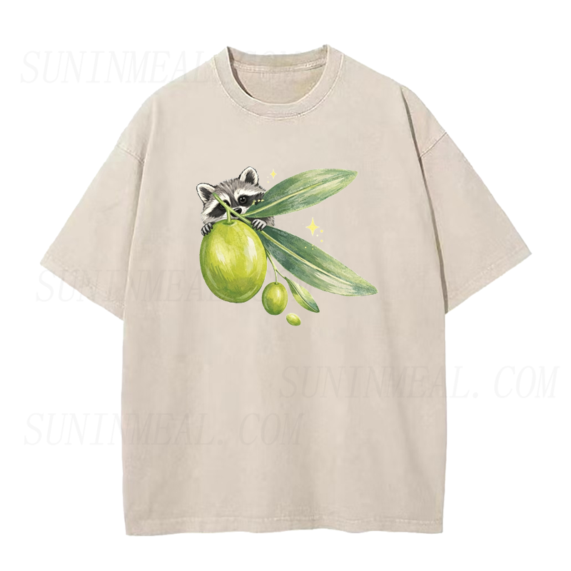 Raccoon & Olive Unisex Tee