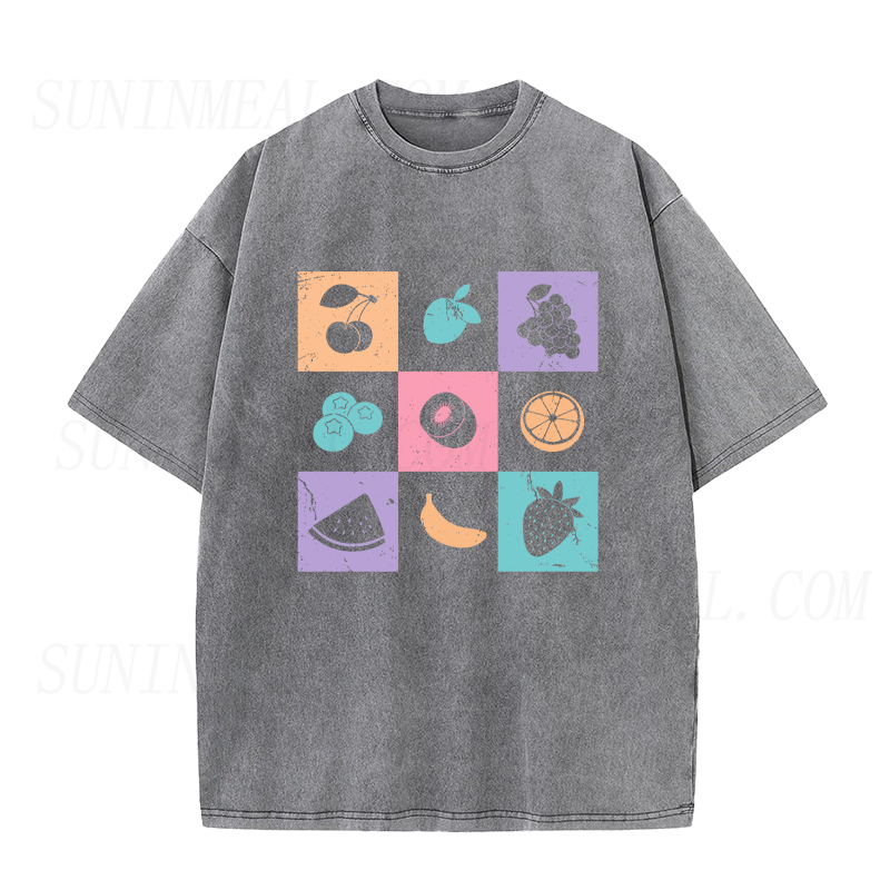 Vintage Fruit Grid Unisex Tee