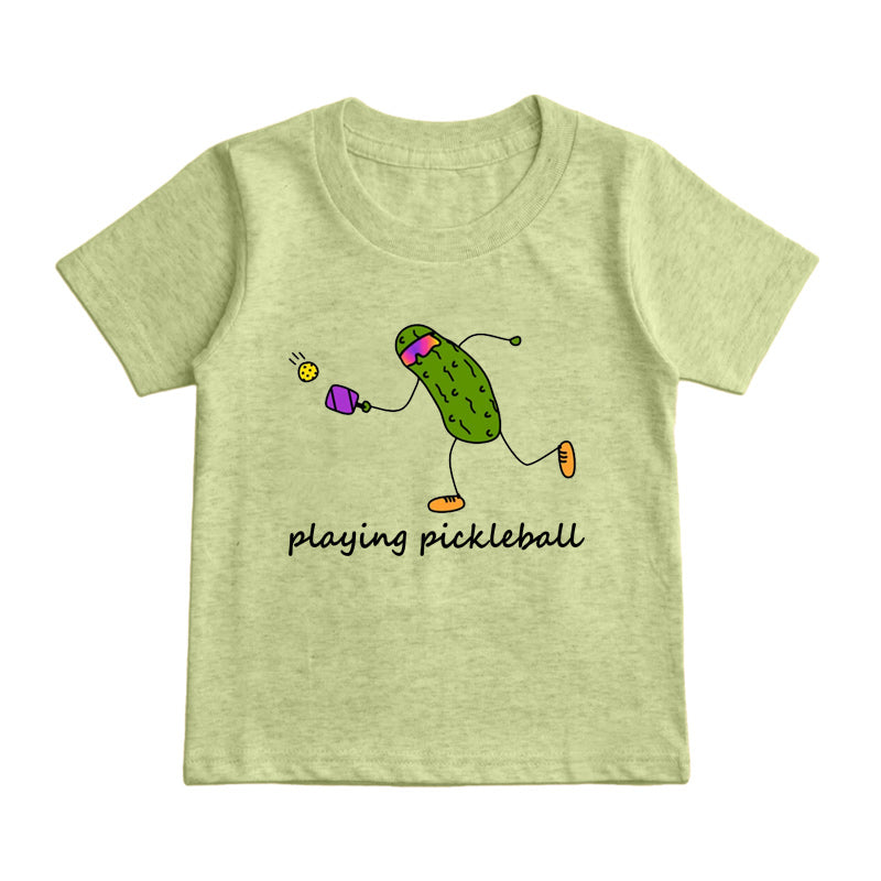 pickle playing pickleball  Kids T-Shirt