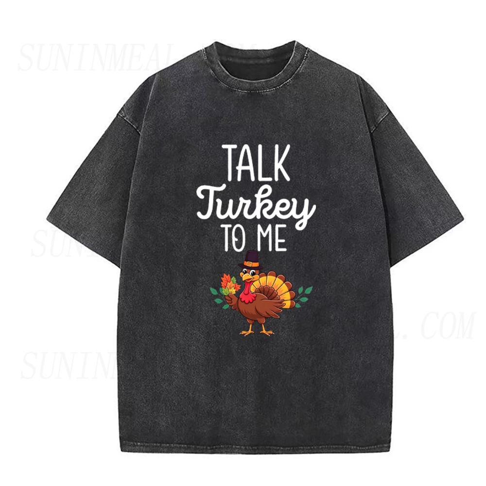 Talk Turkey To Me Funny Thanksgiving Turkey Unisex Tee