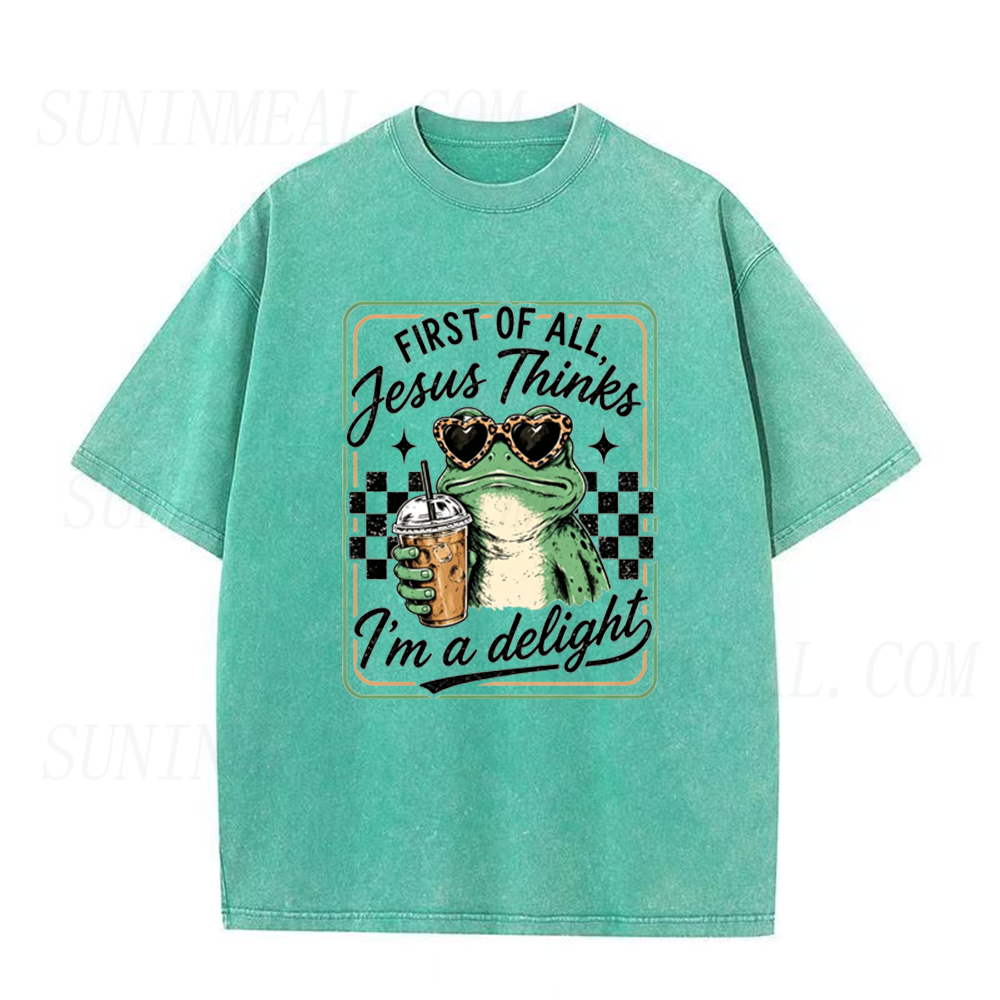 First of All Jesus Thinks I’m A Delight Frog Unisex Tee