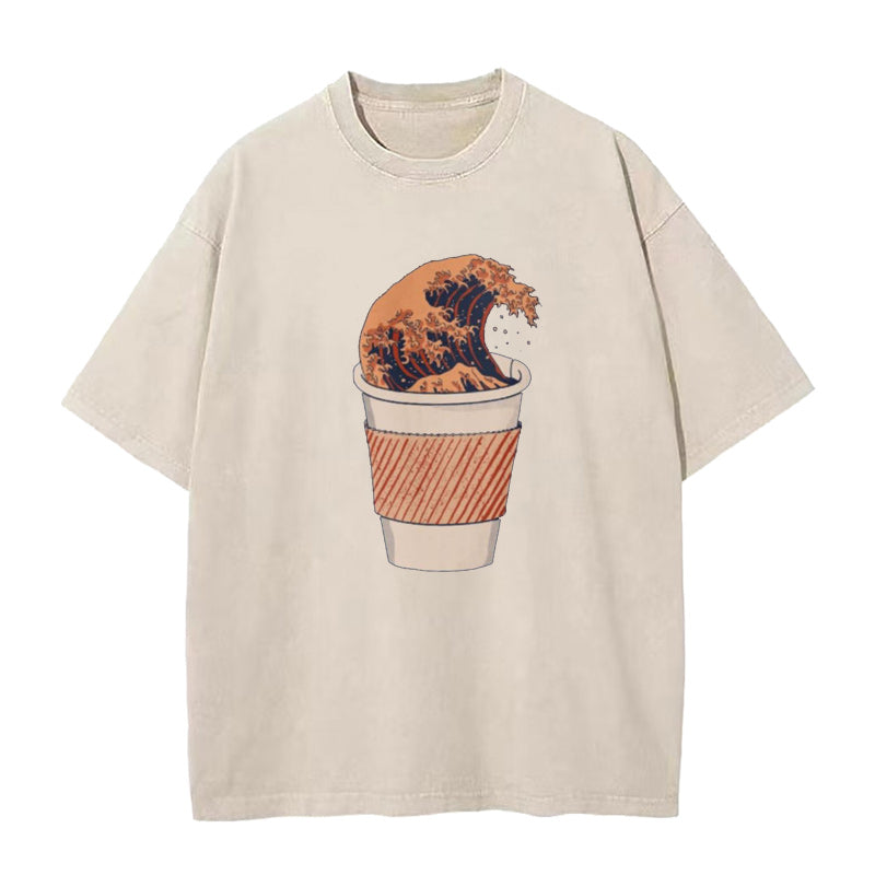 The Great Wave of Coffee Unisex Tee
