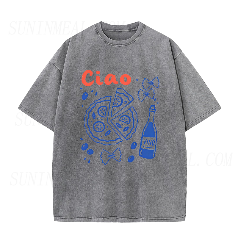 Ciao Vino Italian Pizza Time Unisex Tee