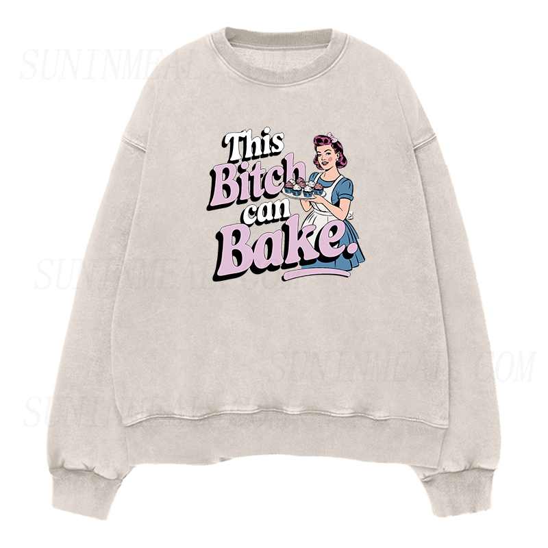 This Bitch Can Bake Unisex Crewneck Sweatshirt